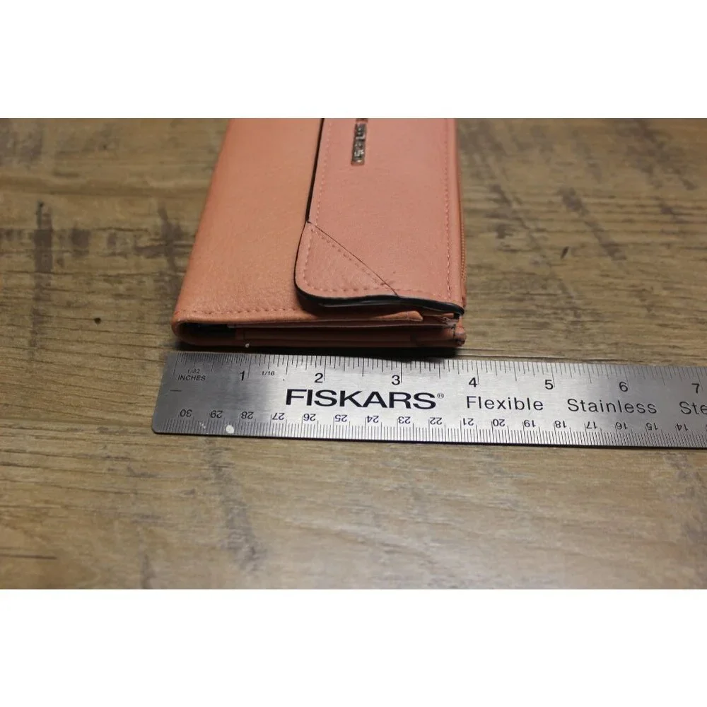Max Studio‎ women's pink double fold folding clutch wallet